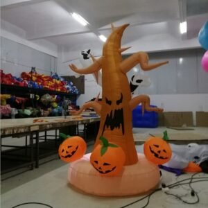 2 4m Haunted Archway Inflatable Tree With Owl Ghost And Halloween Yard Decoration Led Lighted - 2