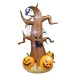 2 4m Haunted Archway Inflatable Tree With Owl Ghost And Halloween Yard Decoration Led Lighted - 4