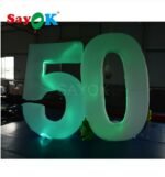 2 5m 8 2fth Giant Inflatable Letters With Lights Number 50 Figures Letter Led For Wedding Anniversary - 5