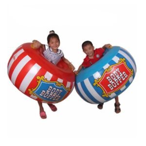 2 Pieces Set Children Outdoor Sport Toys Inflatable Body Bucket Bumper Ball Sumo Bopper Sensory Training