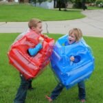 2 Pieces Set Inflatable Body Bucket Bumper Ball Children Kids Sumo Bopper Sensory Training Outdoor Sport Toys - 3