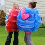 2 Pieces Set Inflatable Body Bucket Bumper Ball Children Kids Sumo Bopper Sensory Training Outdoor Sport Toys - 4