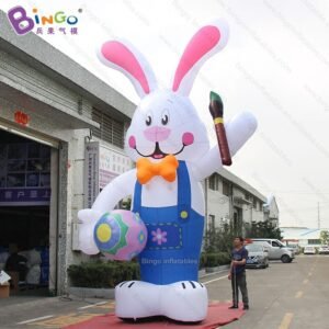 20 Feet Giant Inflatable White Rabbit 6m Tall Easter Bunny With Pen-inflatable Toy - 2