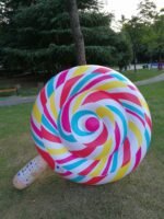 200cm Giant Rainbow Inflatable Lollipop Child Pool Float Huge Candy Floating Raft Water Party Kids Fun Toys Lounger Air Mattres - 6