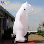6mh Inflatable Standing Polar Bear Waving Model Characteristic White For Advert Promotion Item - 3