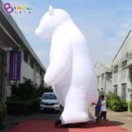 6mh Inflatable Standing Polar Bear Waving Model Characteristic White For Advert Promotion Item - 4