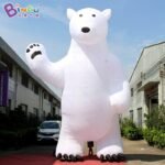 6mh Inflatable Standing Polar Bear Waving Model Characteristic White For Advert Promotion Item - 5