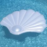 Hot Inflatable Shell Pool Float White With Handle Row Aqua Lounger Floating Raft Swim Ring - 4