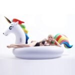 Inflatable Unicorn 200cm Giant Pool Float Rainbow Pegasus Horse Floats Swimming Ring Fun Water Toys For Adult Kids Boia - 2