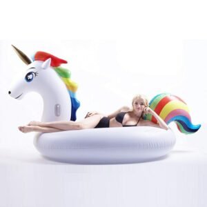 Inflatable Unicorn 200cm Giant Pool Float Rainbow Pegasus Horse Floats Swimming Ring Fun Water Toys For Adult Kids Boia - 2