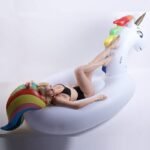 Inflatable Unicorn 200cm Giant Pool Float Rainbow Pegasus Horse Floats Swimming Ring Fun Water Toys For Adult Kids Boia - 3