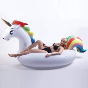 Inflatable Unicorn 200cm Giant Pool Float Rainbow Pegasus Horse Floats Swimming Ring Fun Water Toys For Adult Kids Boia