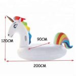 Inflatable Unicorn 200cm Giant Pool Float Rainbow Pegasus Horse Floats Swimming Ring Fun Water Toys For Adult Kids Boia - 6