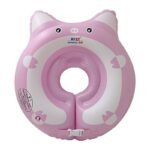 Cartoon Pig Baby Swimming Ring Inflatable Neck 0-8 Months Newborn Circle Pool Float Infant Buoy Bath Accessories - 2