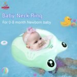 Newborn Baby Neck Ring Inflatable Swim Circle Cartoon Frog Children Pool Float For 0-8 Months Infant Buoy Bathing Toys - 2