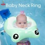 Newborn Baby Neck Ring Inflatable Swim Circle Cartoon Frog Children Pool Float For 0-8 Months Infant Buoy Bathing Toys - 5