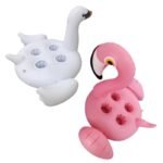 Pool Float Inflatable Flamingo70x60cm 4 Hole Pink Flamingo Cup Holder Coasters Cola Beverage For Adults Children - 6
