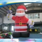 20ft 6m Giant Inflatable Santa Claus Father Christmas Decorations Old Man For Big Promotions Advertising