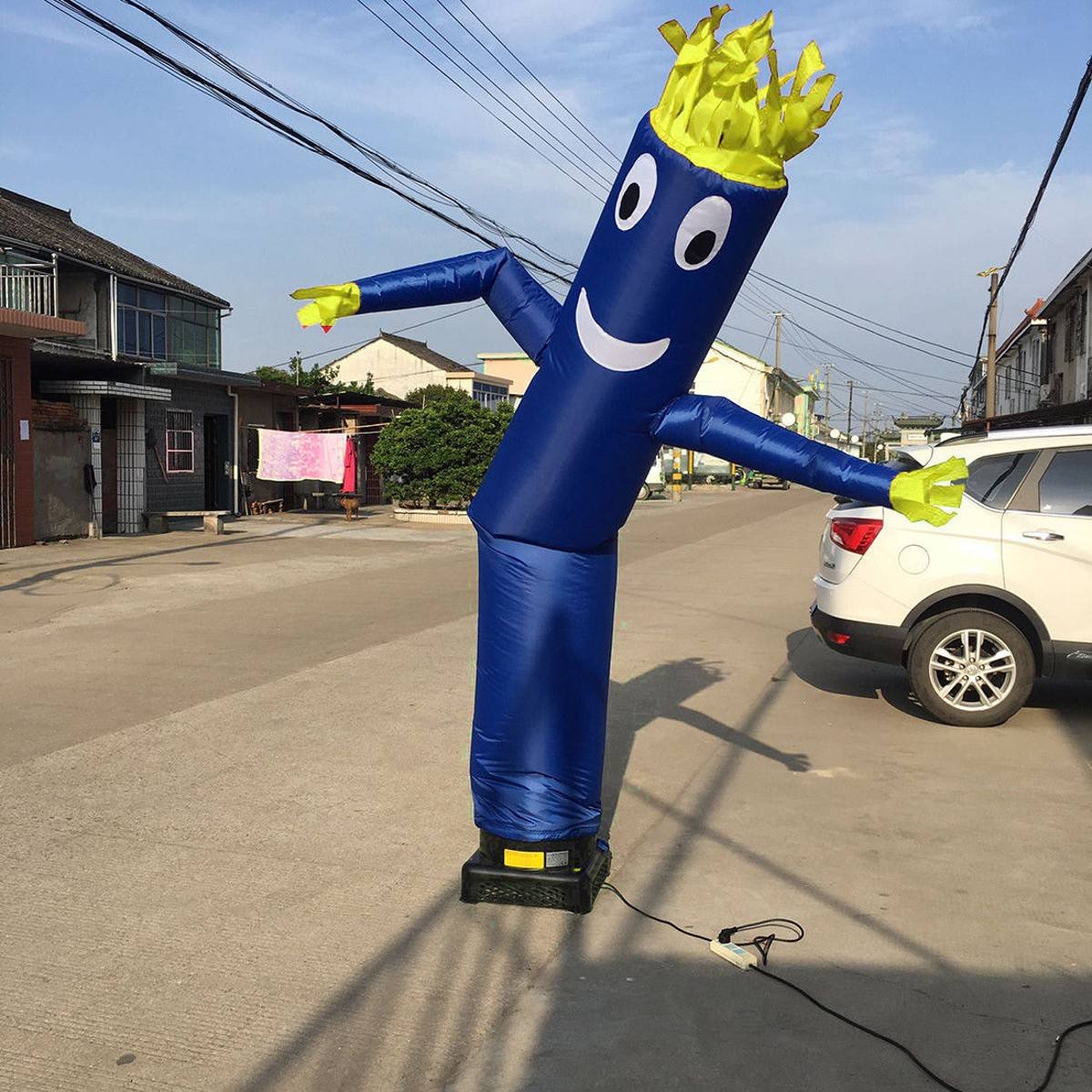 20ft High Visibility Inflatable Sky Dancer 6m Advertising Wind Puppet Outdoor Wavy Air Tube Man With Flag - 2