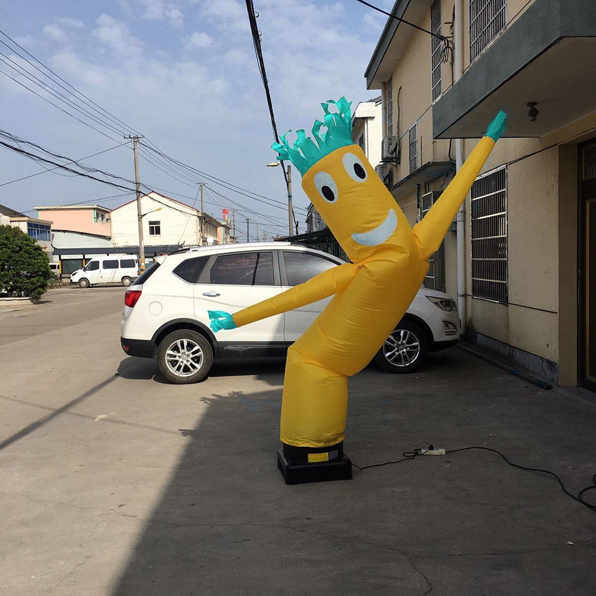 20ft High Visibility Inflatable Sky Dancer 6m Advertising Wind Puppet Outdoor Wavy Air Tube Man With Flag - 1