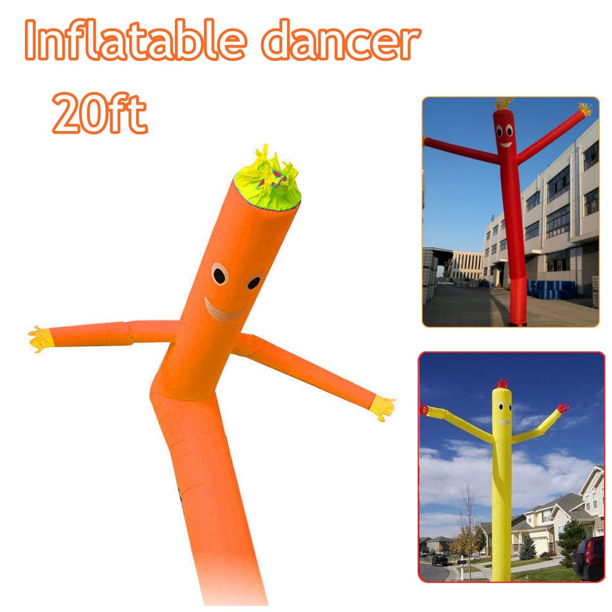 20ft 6m Outdoor Inflatable Advertising Sky Dancer Wind Puppet Wavy Tube Man For Promotions And Events - 4