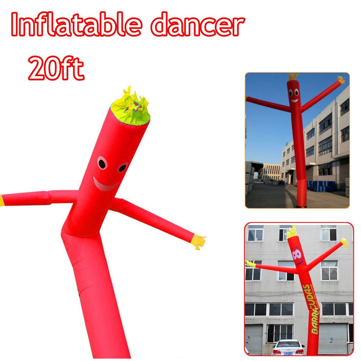 20ft 6m Outdoor Inflatable Advertising Sky Dancer Wind Puppet Wavy Tube Man For Promotions And Events - 5