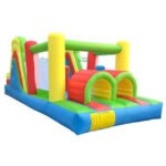 Yard Giant Inflatable Obstacle Course Large Climbing Wall Slide Super Combo Bounce House 6 In 1 With Blower Bouncer