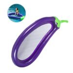 220x110cm Summer Swimming Pool Floating Inflatable Eggplant Mattress Ring Circle Island Cool Water Party Toy Kids Adult