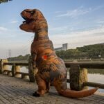 220cm Huge T-rex Inflatable Outdoor Toys Big Xl Size Giant Adult Dinosaur Dress Up Clothes Christmas Halloween Party Decoration - 6