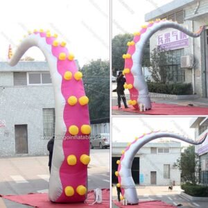 Custom Made 3m 4m 5m High Silver Tentacle Inflatable Octopus Leg For Decoration Toys