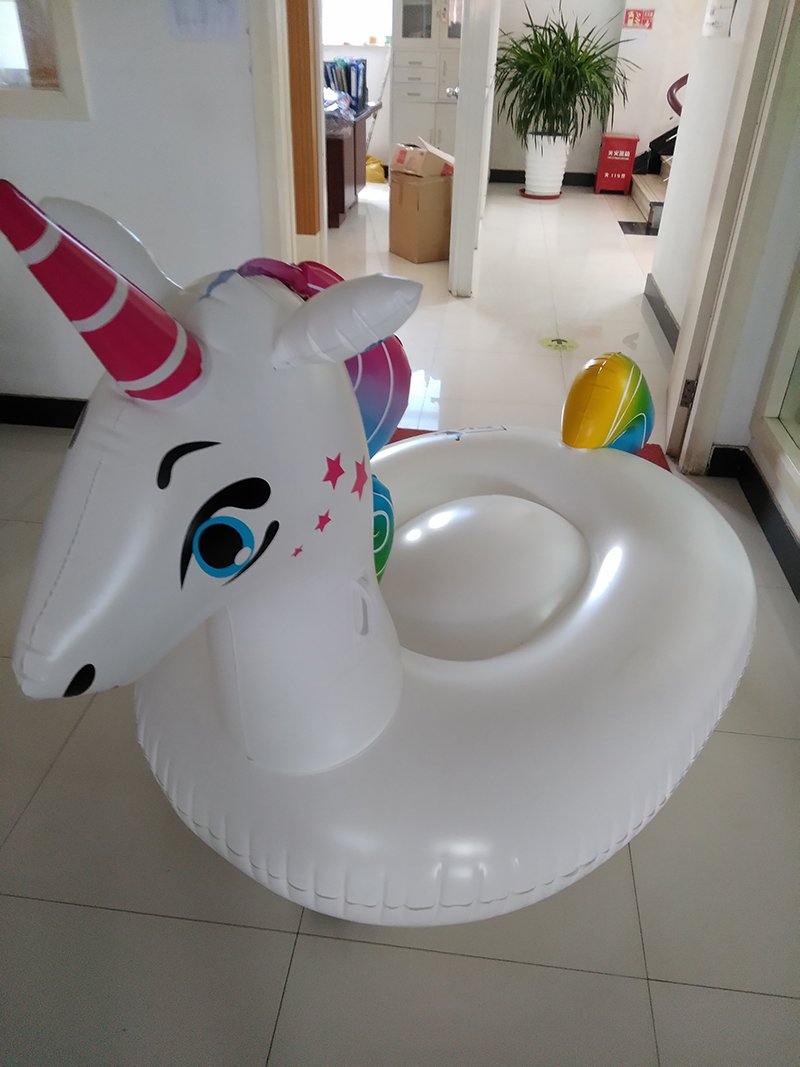 Extralarge 225cm Inflatable Pegasus Unicorn Pool Float Summer Beach Swimming Lounger Raft Air Mattress Water Party Toy - 11