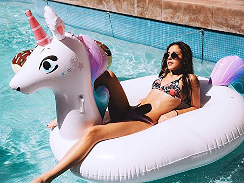 Extralarge 225cm Inflatable Pegasus Unicorn Pool Float Summer Beach Swimming Lounger Raft Air Mattress Water Party Toy - 2