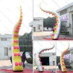 Custom Made 3-5 Meters Silver Inflatable Octopus Tentacle Big For Decoration Toys