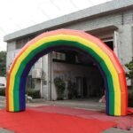 Personalized 6x4 Meters Pvc Inflatable Rainbow Arch Custom Advertising Toys