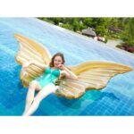 245cm Angel Wing Float Swimming Inflatable Glitter Ring Butterfly Pool Tube Floating Row Summer Water Toys - 2