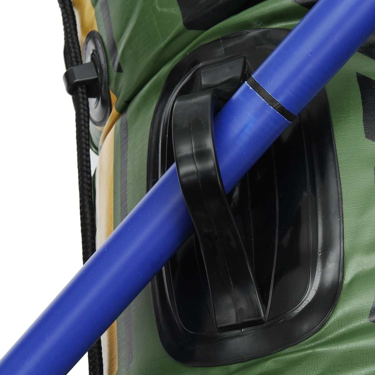 3 Person Durable Inflatable Pvc Rubber Fishing Boat Set 249x127cm 200kg Capacity With Air Pump - 4