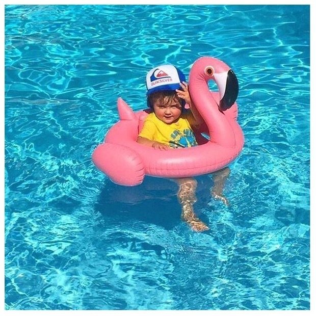 Unicorn And Flamingo Inflatable Baby Pool Floats Swan Rideon Kids Swim Rings Water Party Toys For Children - 12