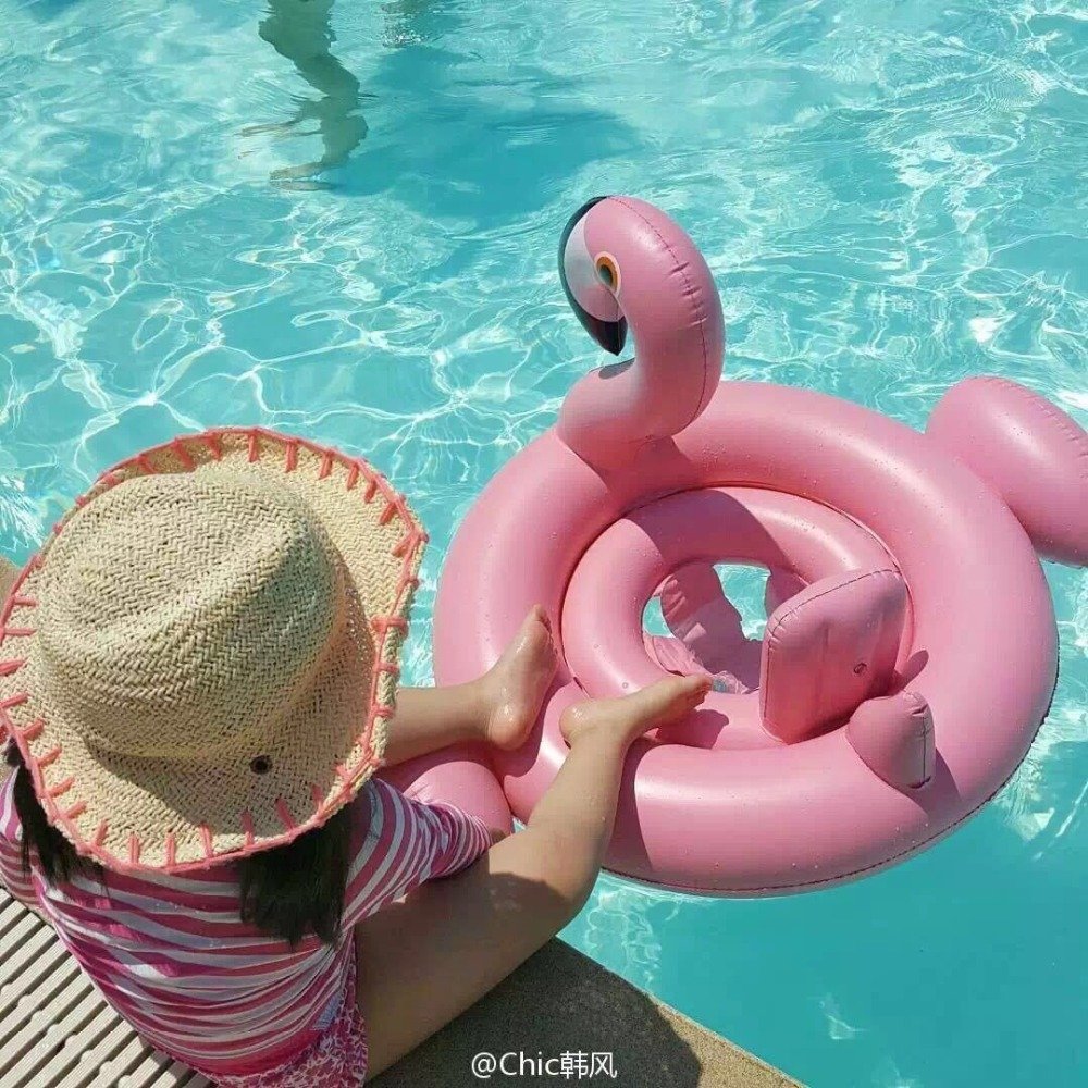Unicorn And Flamingo Inflatable Baby Pool Floats Swan Rideon Kids Swim Rings Water Party Toys For Children - 16