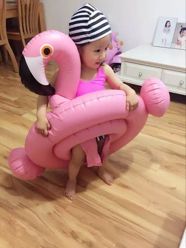 Unicorn And Flamingo Inflatable Baby Pool Floats Swan Rideon Kids Swim Rings Water Party Toys For Children - 17