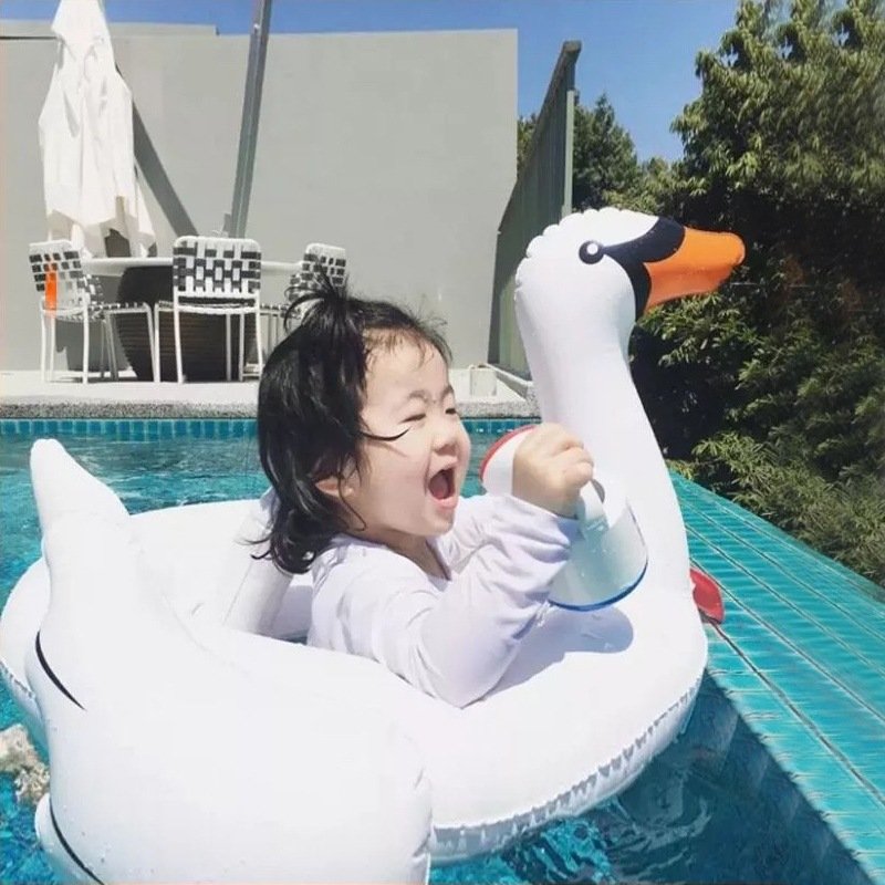 Unicorn And Flamingo Inflatable Baby Pool Floats Swan Rideon Kids Swim Rings Water Party Toys For Children - 20