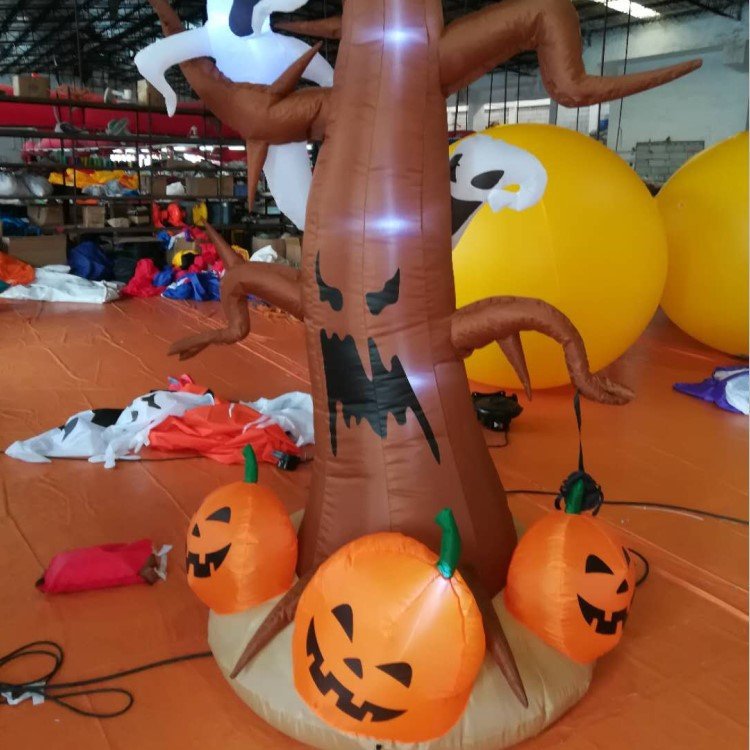 4m Haunted Halloween Inflatable Archway Led Lighted Yard Decor With Ghost Owl And Tree - 2