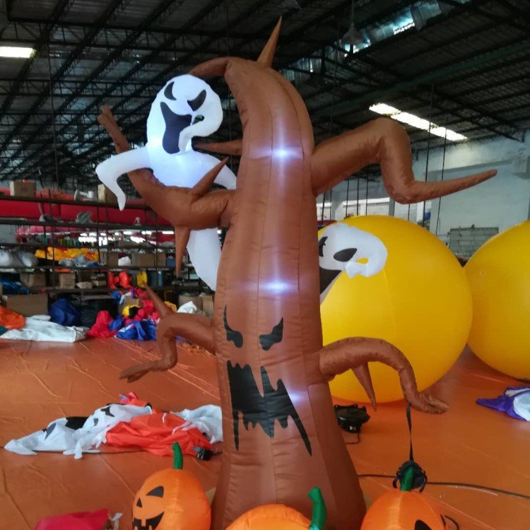 4m Haunted Halloween Inflatable Archway Led Lighted Yard Decor With Ghost Owl And Tree - 3