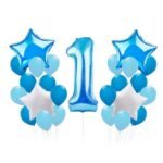 25 Pcs First Birthday Party Decoration Balloons Baby Boy Girl Balloon