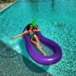 254cm Eggplant Inflatable Pool Floats Raft Swimming Ring Lounge Chair Water Floating Toys Fun Toy Kids