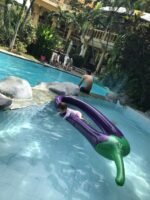 254cm Eggplant Inflatable Pool Floats Raft Swimming Ring Lounge Chair Water Floating Toys Fun Toy Kids - 6