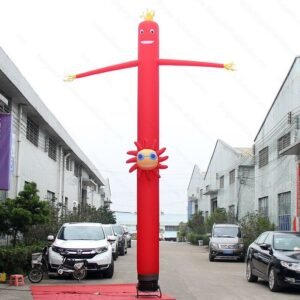 Personalized 6 Meters Red Air Dancer Inflatable Car Wash Advertising Toys