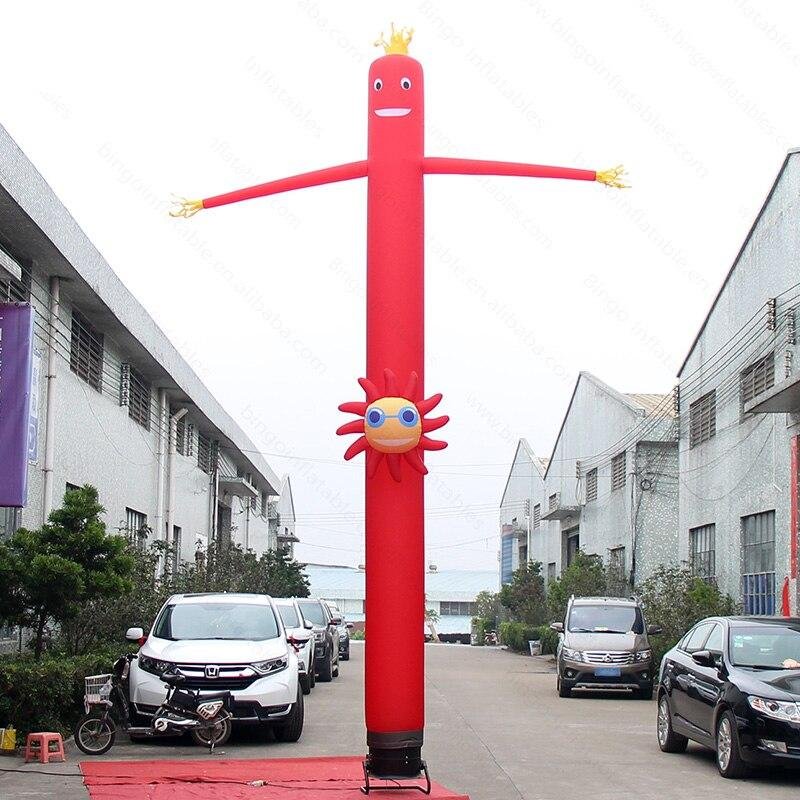 Personalized 6 Meters Red Air Dancer Inflatable Car Wash Advertising Toys