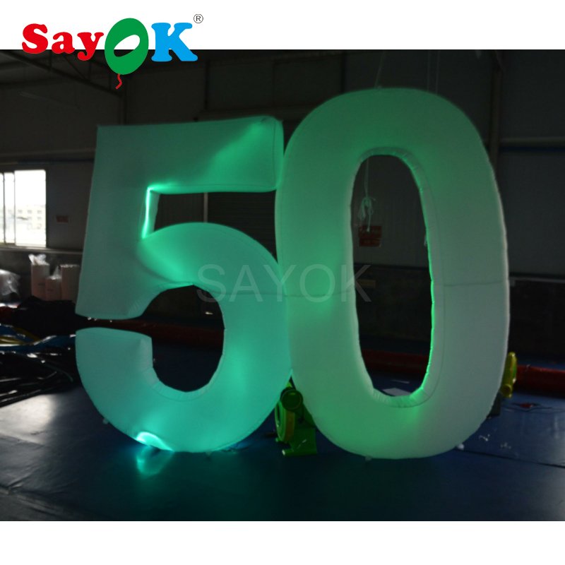 50th Anniversary Giant 25m Inflatable Led Lighted Numbers And Letters For Wedding Celebrations - 1 50th Anniversary Giant 25m Inflatable Led Lighted Numbers And Letters For Wedding Celebrations - 1