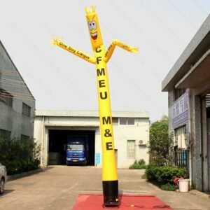 Personalized 20 Feet Yellow Inflatable Sky Dancer Air Blower 6 Meters Height Balloon Toys