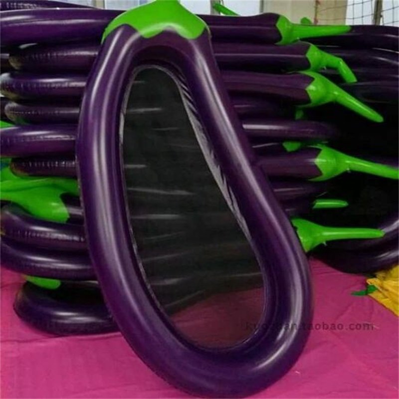 Extra Large 270cm Inflatable Eggplant Swim Ring Summer Water Float Bed Pool Floating Boat - 6